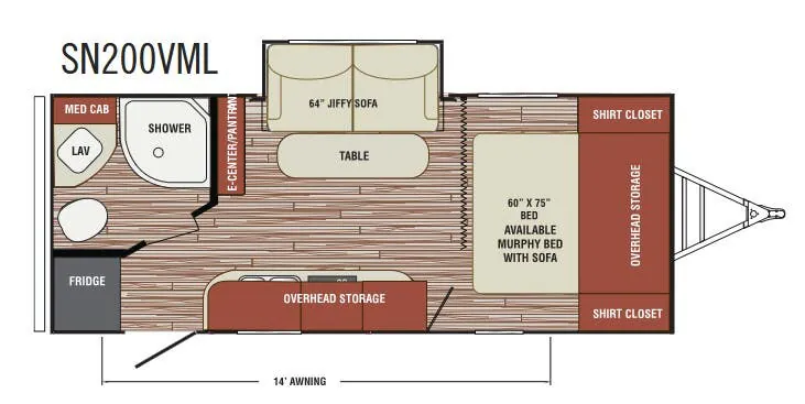 Venture RV Sonic SN200VML floor plan