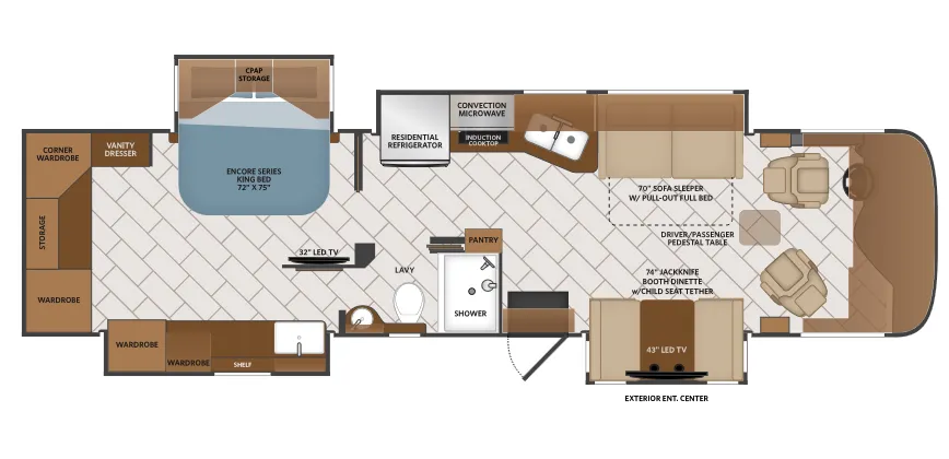 Fleetwood Pace Arrow 35S floor plan