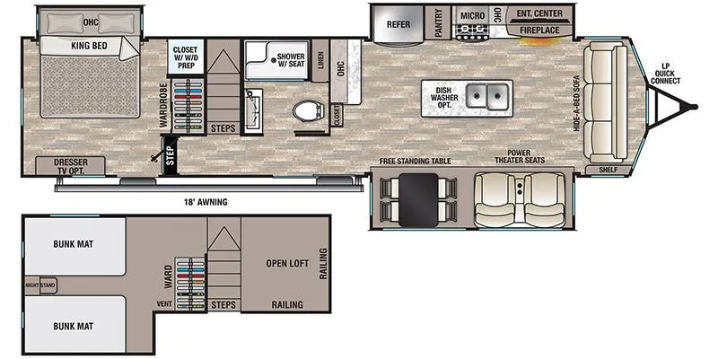 Forest River Cedar Creek Cottage 40CDL floor plan
