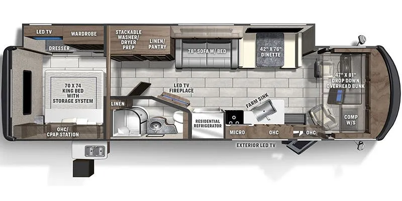 2023 Coachmen Encore 325SS - Floor plan