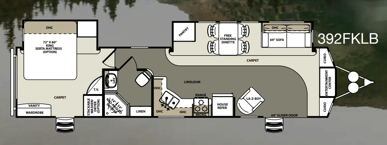 Forest River Sierra Destination 392FKLB floor plan