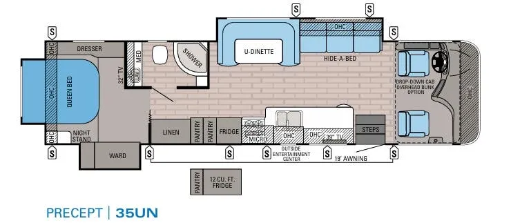 Jayco Precept 35UN floor plan