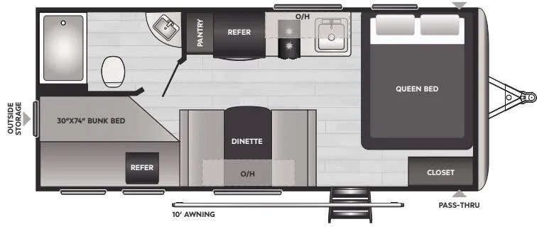 Keystone Springdale Mini 2010BH floor plan