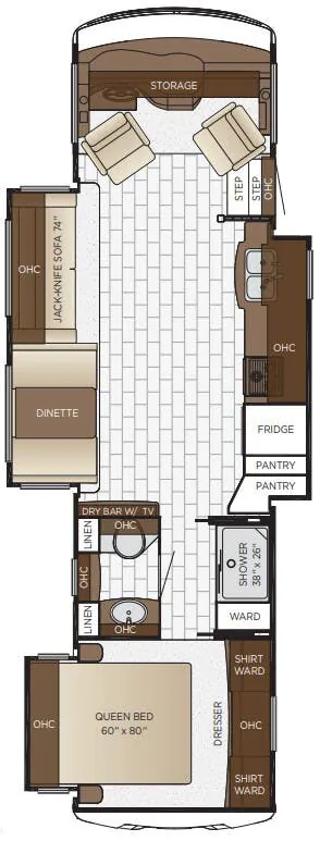 Newmar Bay Star Sport 3312 floor plan