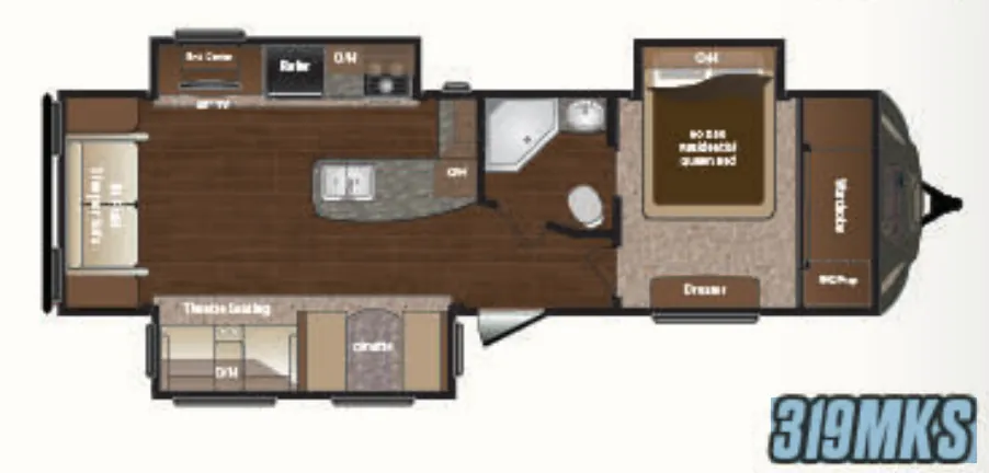 Keystone Sprinter 319MKS floor plan