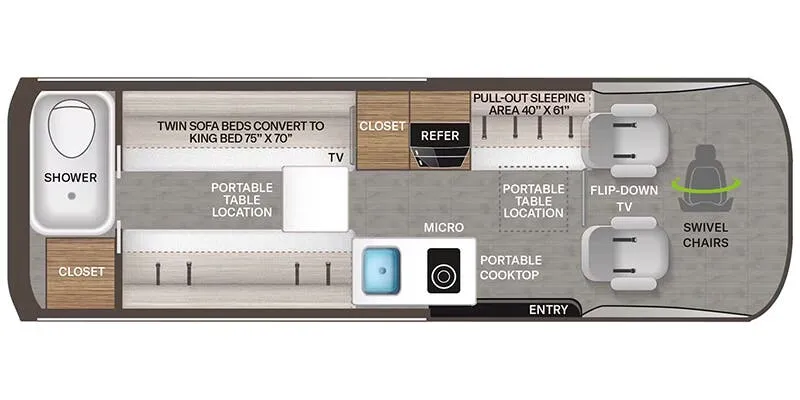 2026 Thor Motor Coach Sanctuary 24A - Floor plan