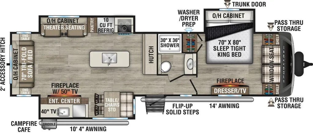2024 Venture RV SportTrek Touring Edition STT343VIK floor plan