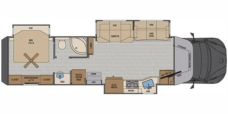 Renegade RV Verona LE 38LDG floor plan