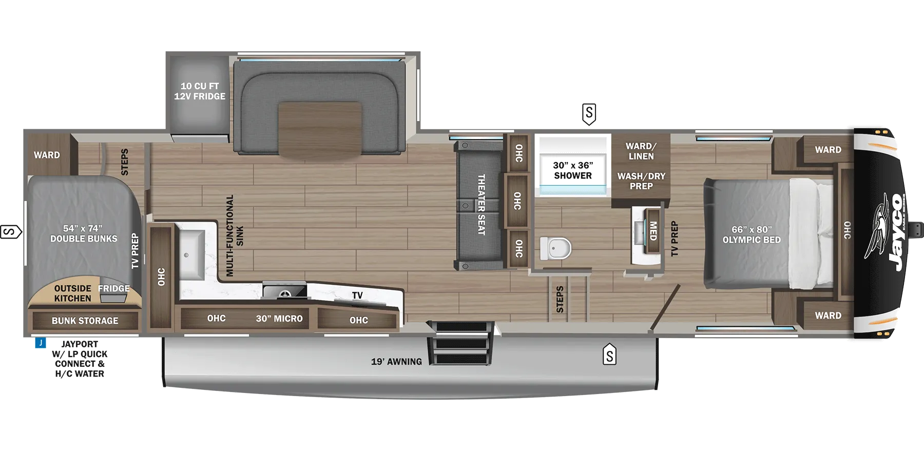 2026 Jayco Eagle HT 29DDB - Floor plan