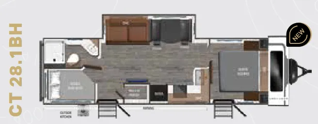 Heartland Corterra CT28.1BH floor plan