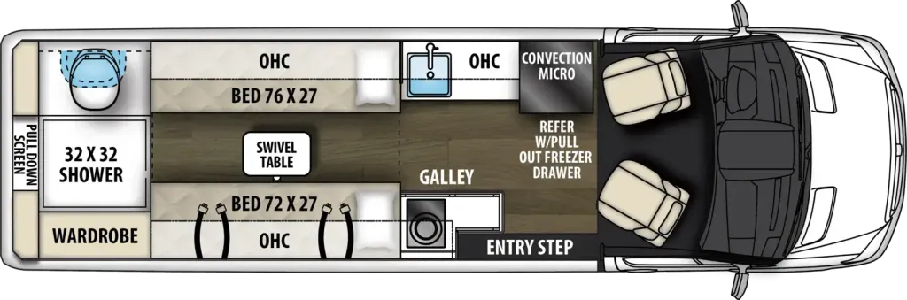 2026 Coachmen Galleria 24RB floor plan