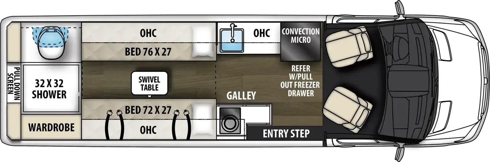 2026 Coachmen Galleria 24RB - Floor plan