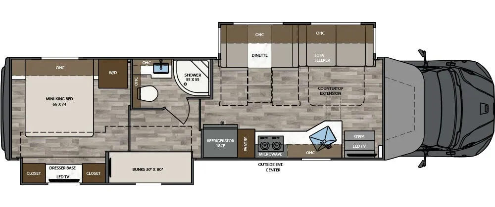 2026 Renegade RV Verona 40VBH floor plan