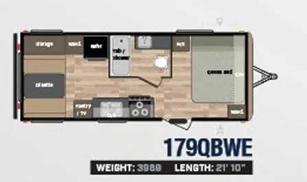 Keystone Springdale 179QBWE floor plan