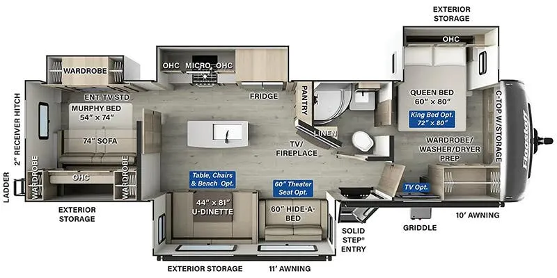 2025 Forest River Flagstaff Classic 832DBS floor plan