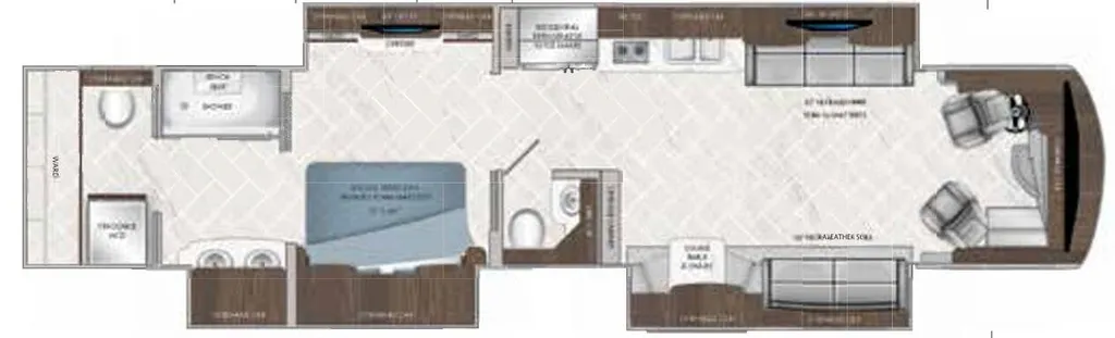 2013 American Coach American Eagle Heritage 45T floor plan