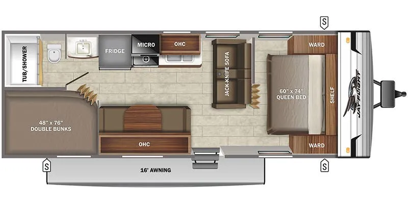 2021 Jayco Jay Flight SLX 8 264BH floor plan