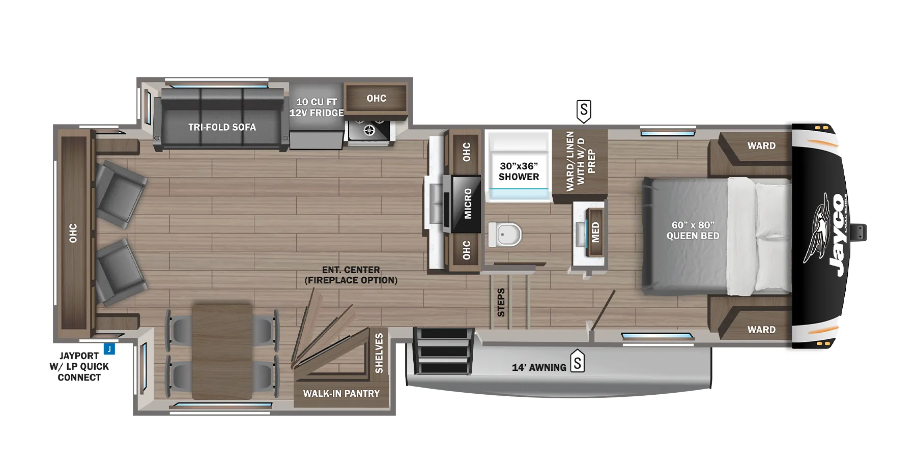 Jayco Eagle HT 27RL floor plan