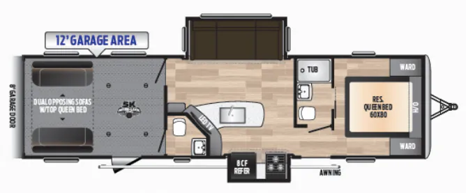 Keystone Impact 332 floor plan