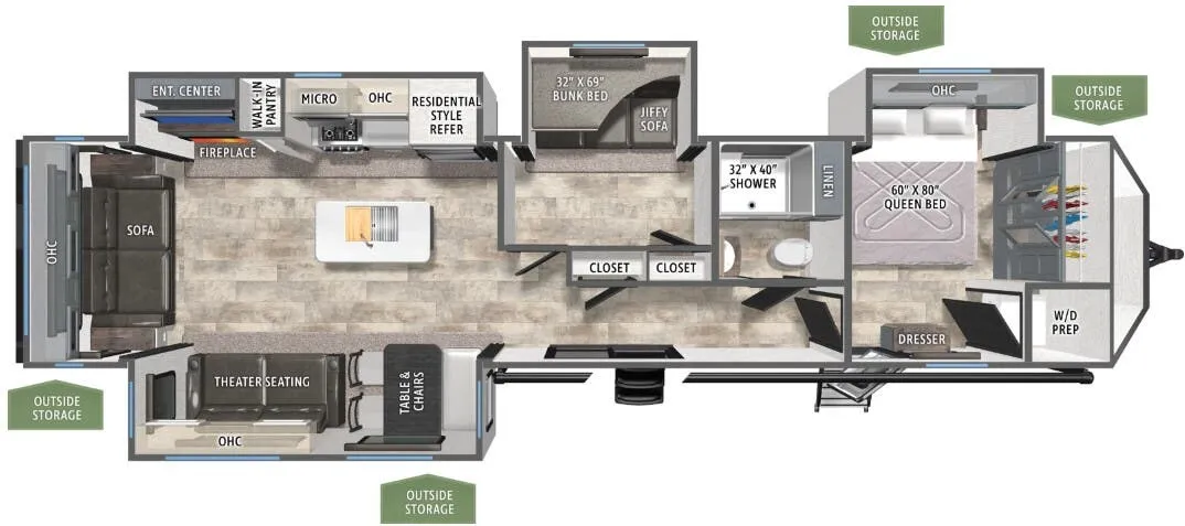 Forest River Puma Vista 38RLB floor plan
