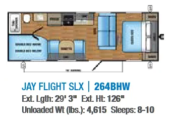 Jayco Jay Flight SLX 264BHW floor plan