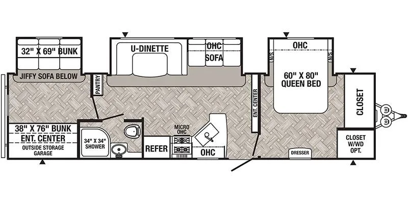 2020 Palomino Puma 32RBFQ - Floor plan