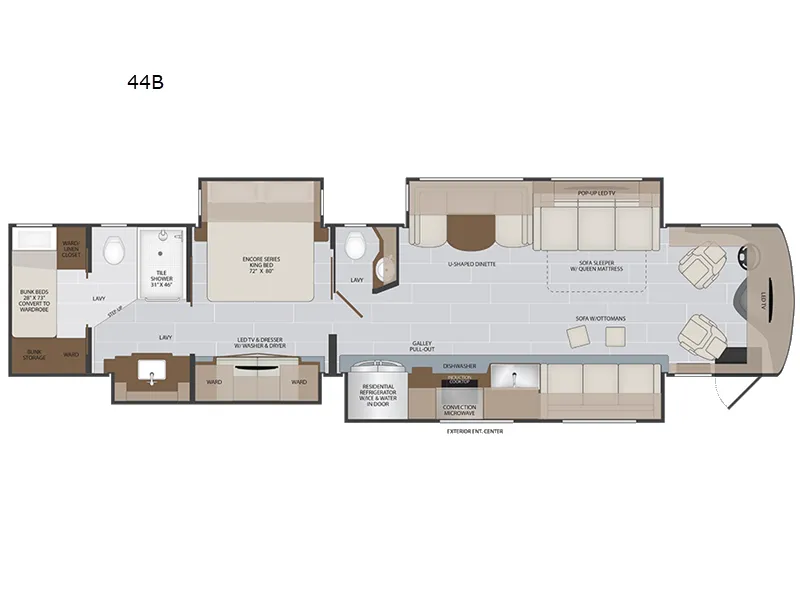 2026 Holiday Rambler Armada 44B - Floor plan