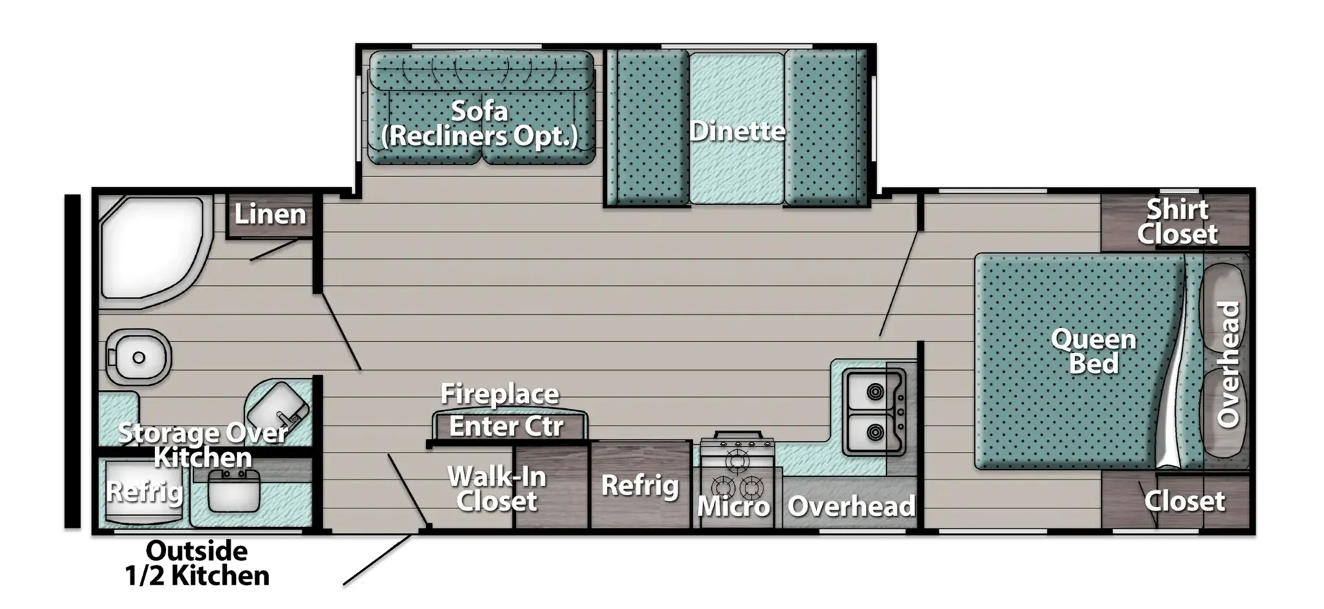 Gulf Stream Yellowstone Ranch Edition 26RBS floor plan