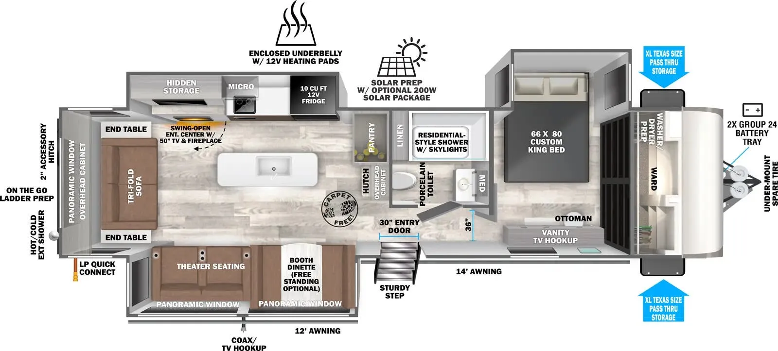 Forest River Salem Hemisphere 308RL floor plan