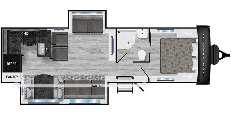 Heartland Trail Runner TR 29 RKDS floor plan