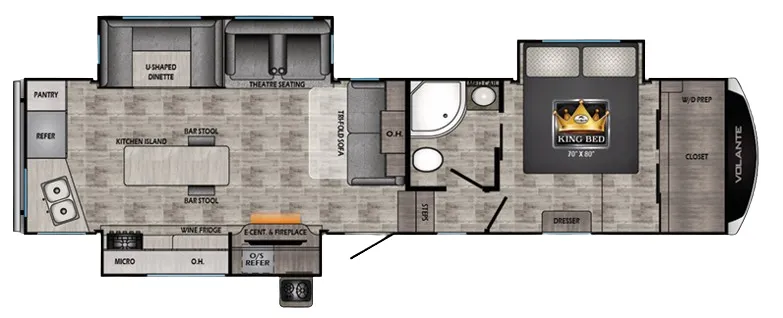 CrossRoads Volante 326RK floor plan