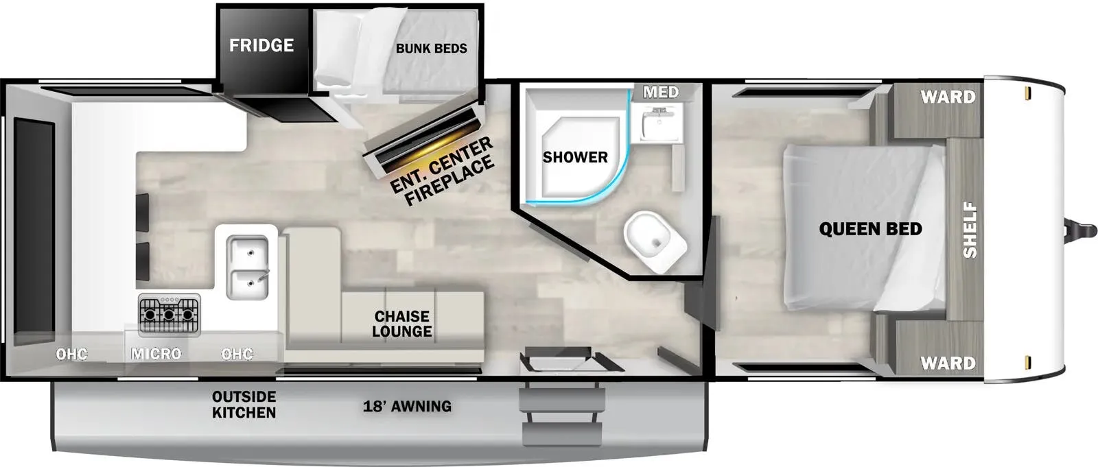 Forest River EVO Lite 2480VBX floor plan