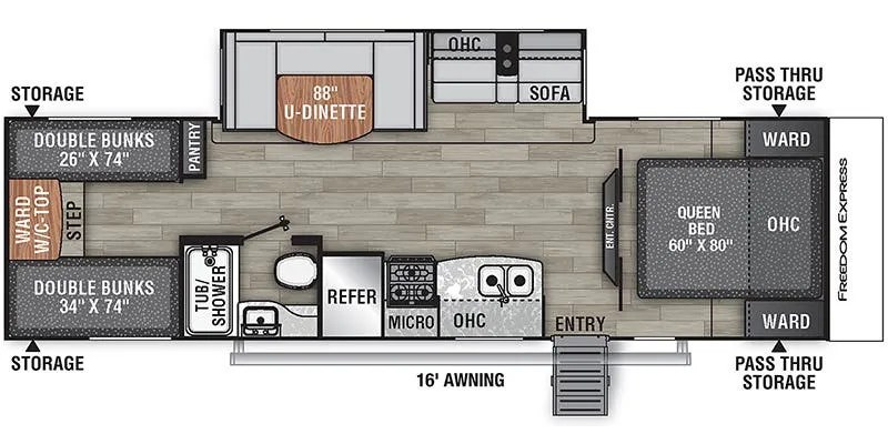Coachmen Freedom Express Select 29SE floor plan