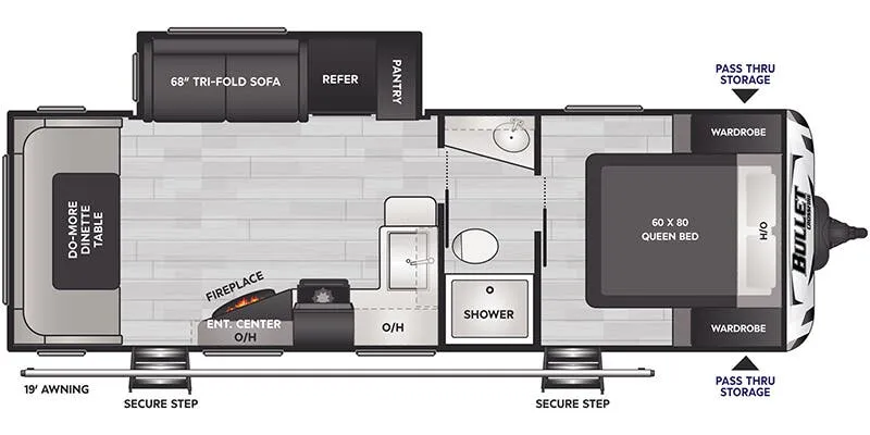 2025 Keystone Bullet Crossfire East 2530RD - Floor plan
