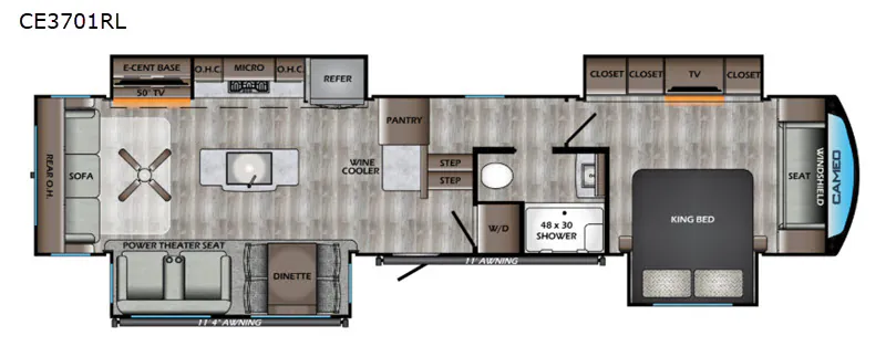 2020 CrossRoads Cameo CE3701RL - Floor plan