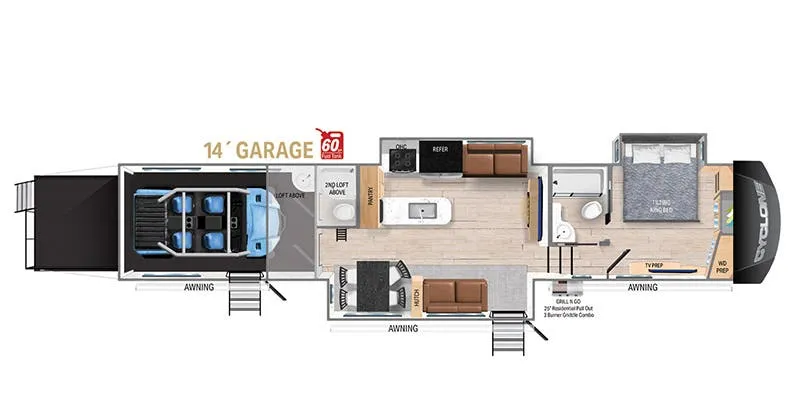 Heartland Cyclone CY 4014C floor plan