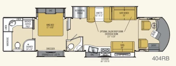 Coachmen Sportscoach 404RB floor plan