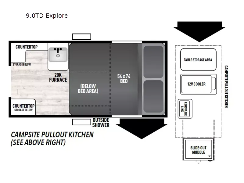 2023 Coachmen RV Clipper Camping Trailers EXPLORE - Floor plan