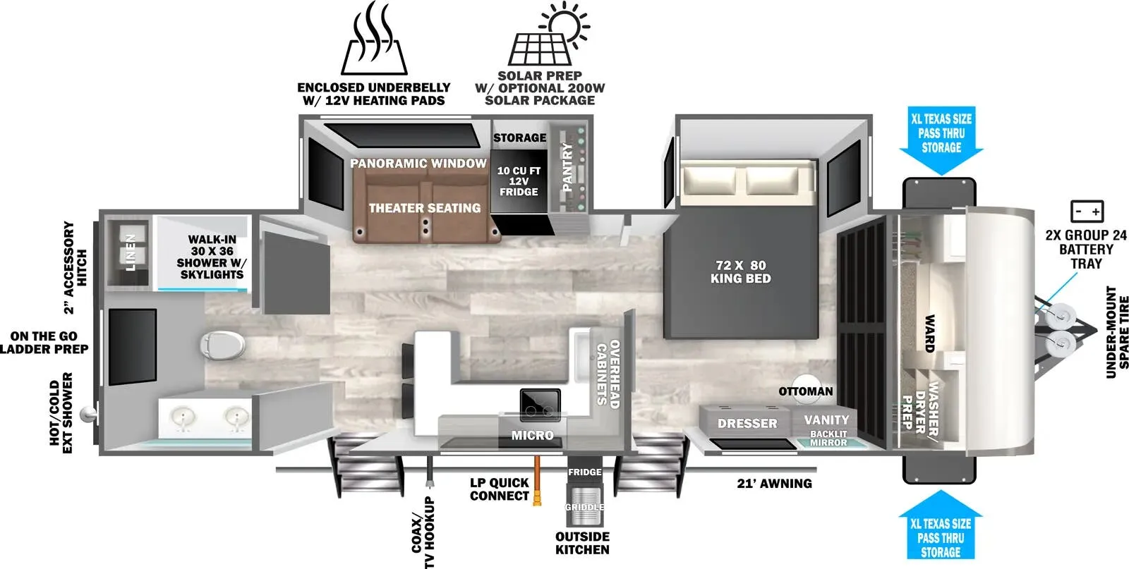 2025 Forest River Wildwood 265BSRB - Floor plan