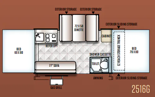 2016 Forest River Rockwood Premier 2516G floor plan