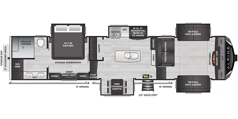2025 Keystone Alpine 3712KB - Floor plan