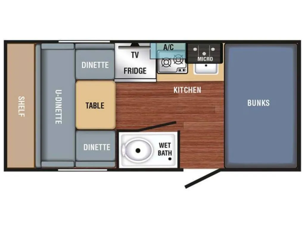 2022 Braxton Creek Bushwacker 17BH - Floor plan