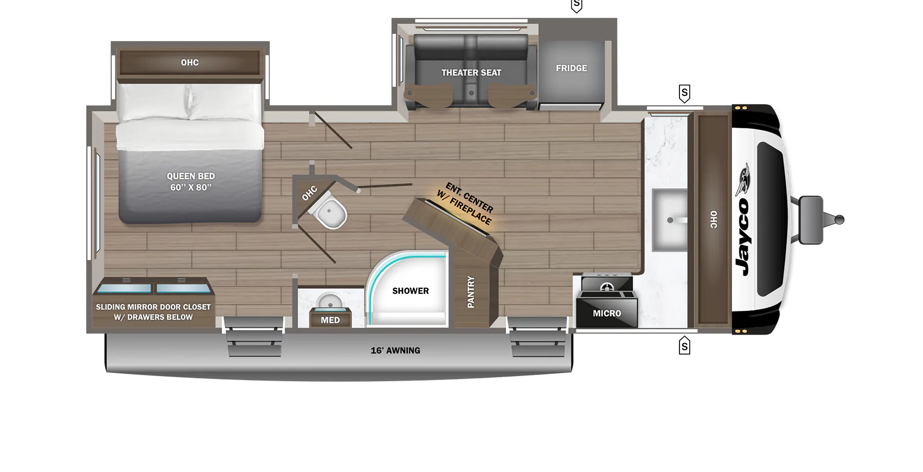 Jayco Jay Feather 24FK floor plan