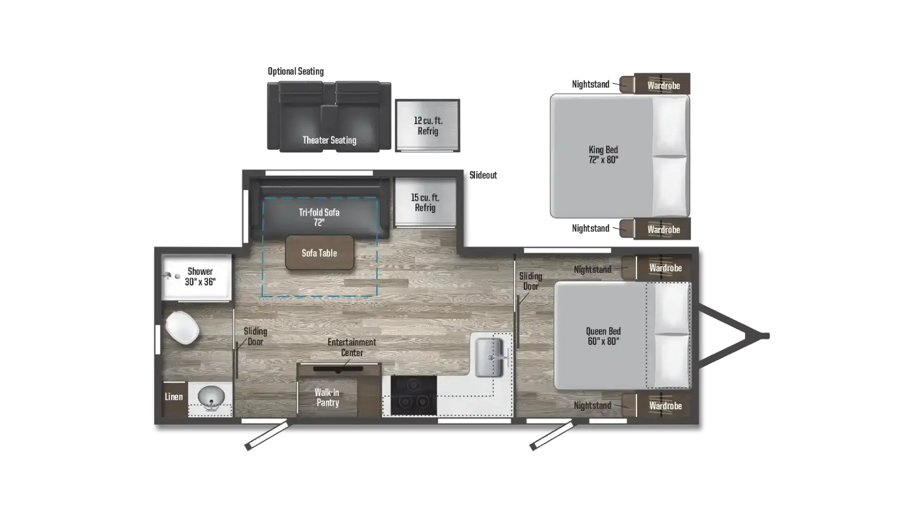 2022 Winnebago Voyage 2427RB - Floor plan
