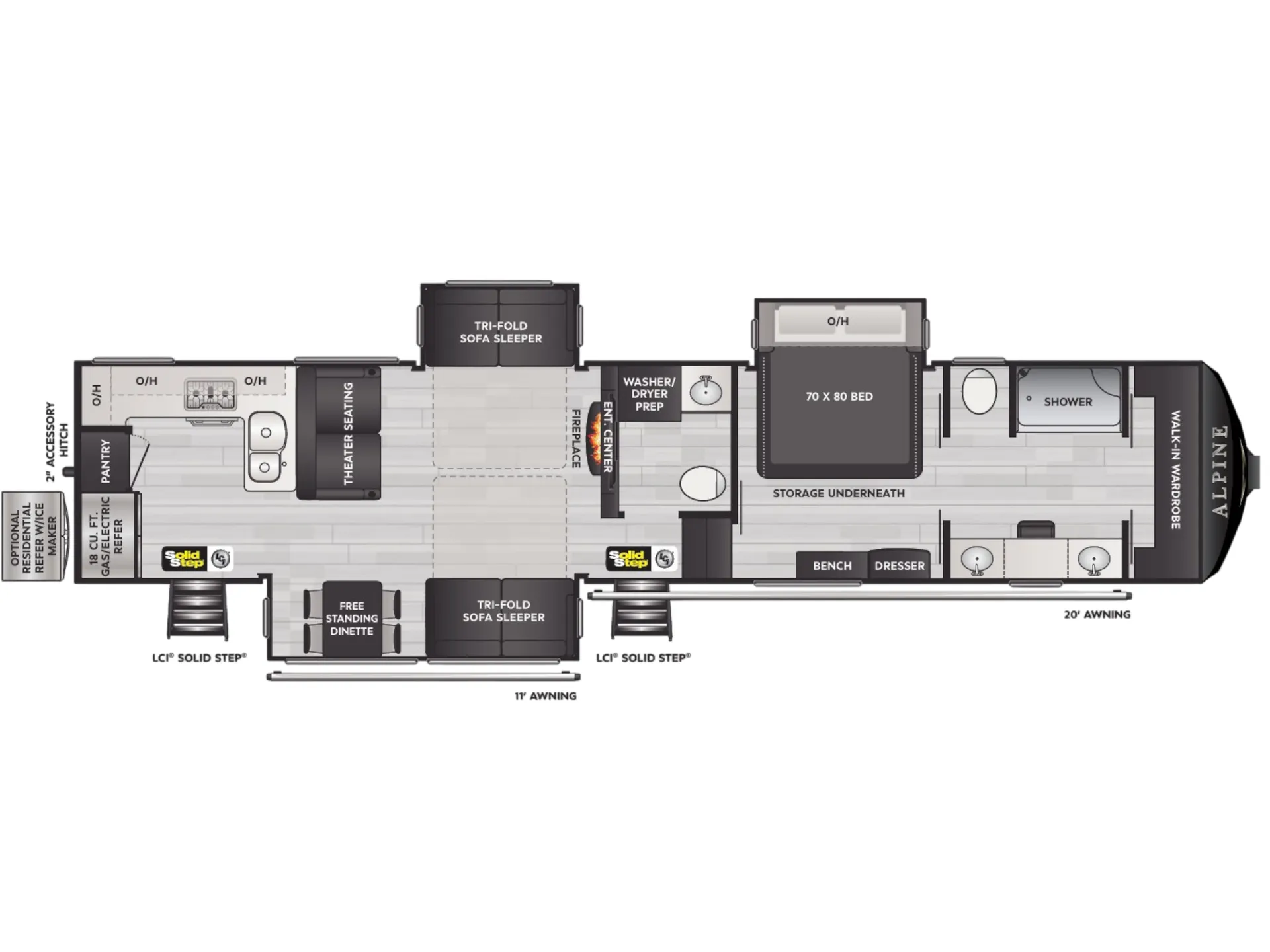 Keystone Alpine 3910RK floor plan