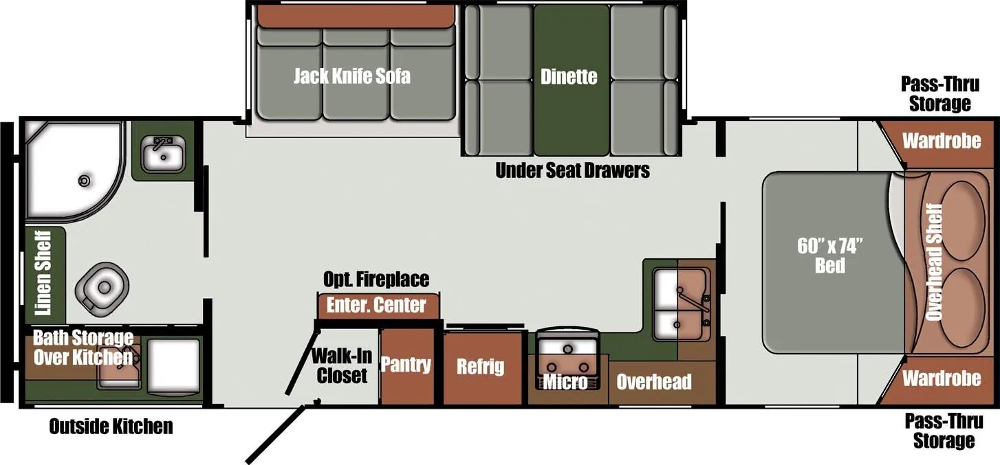 Gulf Stream Streamlite Signature 28CRB floor plan