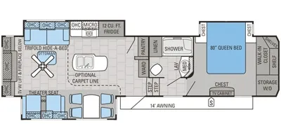 2016 Jayco North Point 301RETS floor plan