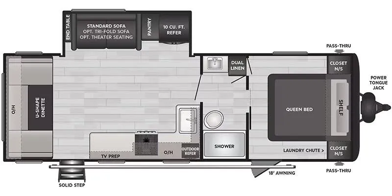 Keystone Hideout East 25RDS floor plan