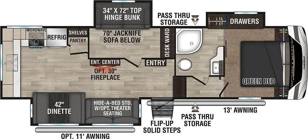 K-Z Sportsmen 303MB floor plan