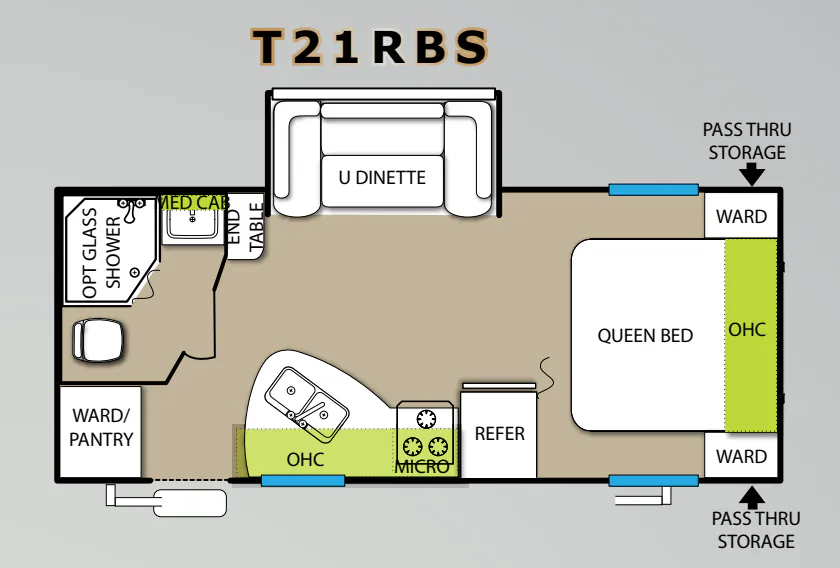Forest River Salem 21RBS floor plan
